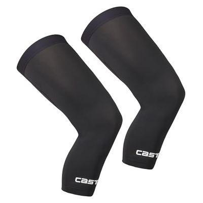 CASTELLI UPF 50+ Light Kniesleeves – lichte kniewarmer, UPF 50+ zonbescherming, ademend en compact, zwart, L