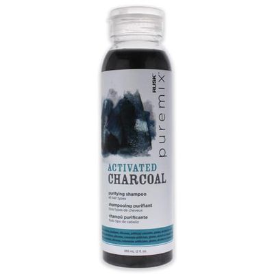 Rusk Puremix Activated Charcoal Purifying Shampoo for Unisex 12 oz Shampoo