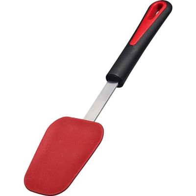 Westmark skedskrapa, skedliknande silikonhuvud, värmebeständigt upp till 200 °C/392 °F, rostfritt stål/plast/silikon, gallant, svart/röd/silver, 29152270