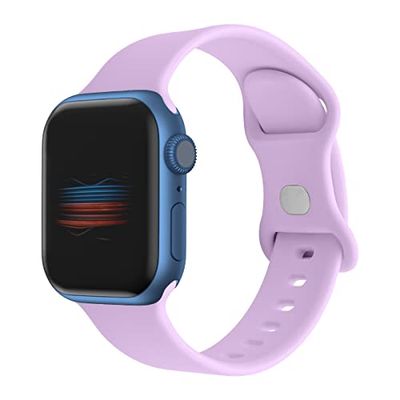 Pulsera compatible con Apple Watch 38 mm, 40 mm, 41 mm, correa de repuesto deportiva compatible con iWatch Series 7 6, 5, 4, 3, 2 1 SE(lavanda), lavanda, 38mm/40mm/41mm