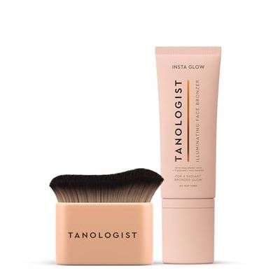 Tanologist Instaglow Face + Tanologist KABUKI Cepillo para Rostro y Cuerpo Aplicador Autobronceador para un Acabado de Aerógrafo