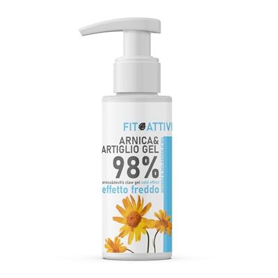 Arnica Gel Forte 100 ml, Arnica per Cavalli Uso Umano Effetto Freddo 98% con Artiglio del Diavolo Vitamina E Canfora per Massaggi Locali 100% BIO e Made in Italy - FITOATTIVI