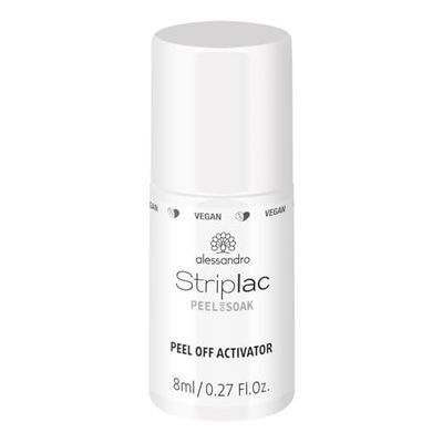 alessandro Striplac Peel or Soak – Vegan – Peel-Off Activator – skalning från Striplac – för perfekta naglar på 15 minuter, 8 ml