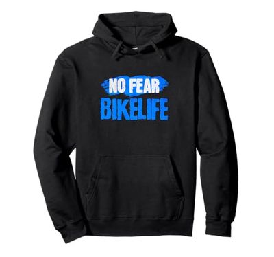 No Fear BikeLife | Blu | Biker | Moto | Ciclista Felpa con Cappuccio