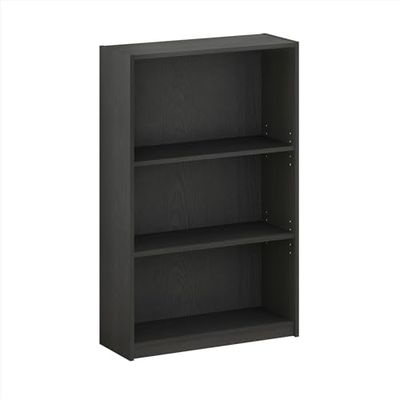 Furinno JAYA Simply Home Livraria ajustável de 3 níveis, preto