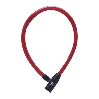 IFAM Cavo antifurto per bicicletta per bambini, serratura con chiave, lunghezza 60 cm, colore rosso, modello Junior, sicurezza e protezione, design moderno e speciale
