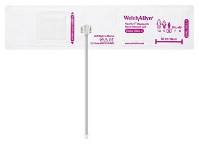 Welch Allyn SOFT-08-1SC FlexiPort Soft Disposable Blood Pressure Cuffs, One-Tube Screw-Type Connector, Small Child [size 8] (Pack of 20)