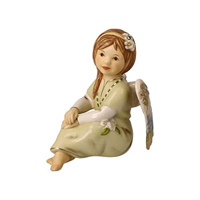 Goebel Dekoracja bożonarodzeniowa figurka anioła wykonana z porcelany, wymiary: 10,5 cm x 9 cm x 7 cm, 41-645-04-1