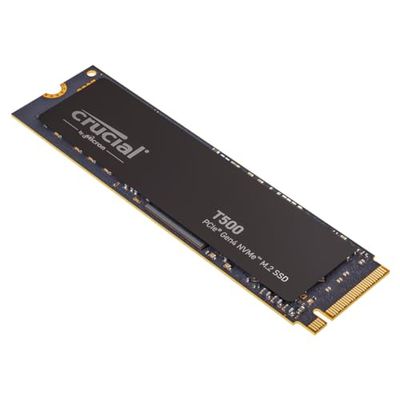 Crucial T500 SSD 500GB PCIe Gen4 NVMe M.2 SSD Interno Gaming, Hasta 7200MB/s, Compatible con Ordenador Portátil y de Sobremesa, Disco Duro SSD, Microsoft DirectStorage - CT500T500SSD8