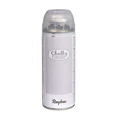 Rayher 34371558 Peinture effet craie « Chalky Finish » aérosol, gris granite ultra mat, 1 pce., 400ml, sol. aqueuse, surfaces multiples, arts créatifs, meubles, vintage