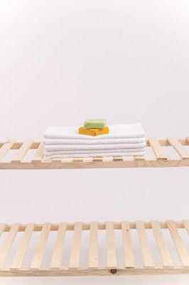 Questo Casa, 5 piece hand towel, 100% cotton, bath towel/hand towel, white, 30x50 cm