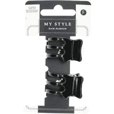 MyStyle 2cm Nylon Claw Style Hair Clip, In Black Colour