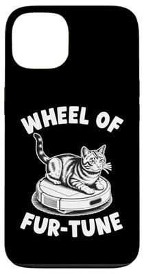 Wheel Of Fur-Tune Robot Vacuum Cleaner Funny Cat Case for iPhone 13