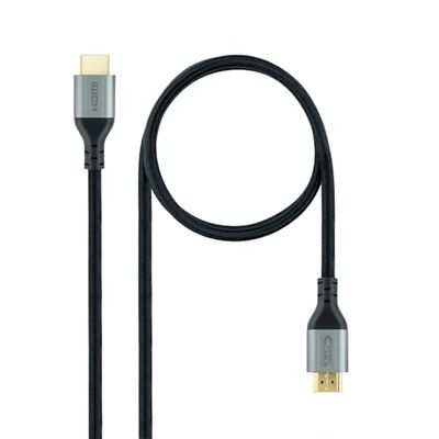 Brightium Gecertificeerde HDMI-kabel 2.1, Ultra High Speed, stekker naar stekker, zwart, lengte 2 m, ideaal voor uitstekende beeldkwaliteit op compatibele apparaten.