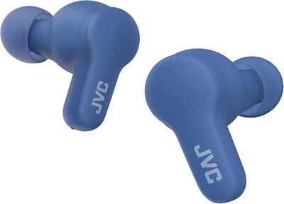 JVC, Cuffie Bluetooth True Wireless HA-Z77T, Bluetooth 5.3, Resistenti agli Schizzi, Design Ergonomico, Cuffie Wireless con Batteria Fino a 24 ore, Ricarica Rapida, 3 Sound Mode Disponibili, Blu