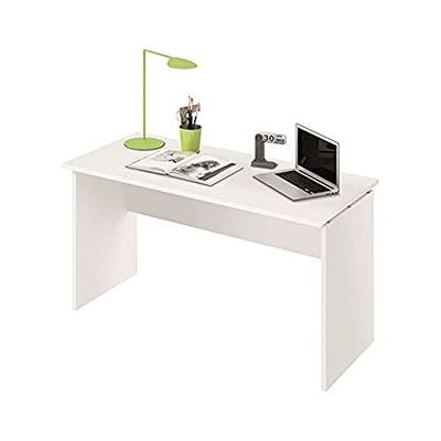 LIQUIDATODO ® - Mesa de despacho moderna y barata de 120 cm en blanco alto brillo