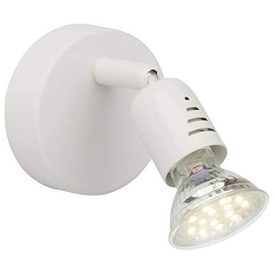 BRILLIANT lamp Loona LED wandspot wit | 1x LED-PAR51, GU10, 3W LED reflectorlamp inbegrepen, (250lm, 3000K) | Schaal A ++ tot E | Draaibare kop