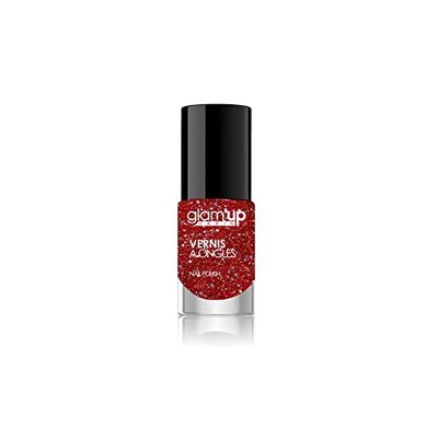 Glam'Up Paris N°128 - Smalto per unghie, con brillantini, colore: Rosso