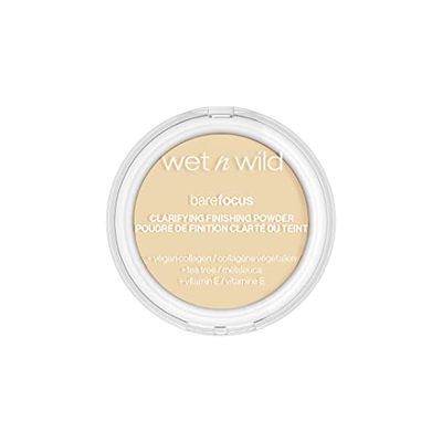 Wet n Wild, Bare Focus, Makeup Clarifying and Finishing Powder, Translucent and Matte for a Flawless Makeup Base, Long-Lasting, with Hyaluronic Acid and Vitamin E, for Fair/Light Skin Tones