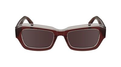 Calvin Klein Jeans Unisex Adult Sunglasses CKJ24608S - Red with Solid Burgundy Lens