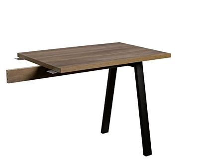 Composad | Rallonge pour Bureau de la Ligne Davinci Brera, Rallonge pour Bureau, Dimensions (LxHxP) 90x74,70x60 cm, Couleur Noiex deBrera,Fabrique en Italie