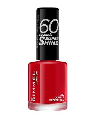 Rimmel 60 Seconds Super Shine Lakier do Paznokci, 310 Double Decker Red, 8 ml