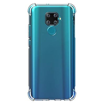 Compatibel met Huawei Nova 5i Pro, transparante zachte siliconen telefoonhoes met schokbestendige beschermhoeken, dunne flexibele TPU-achterkant, stofdicht, krasbestendig, transparant