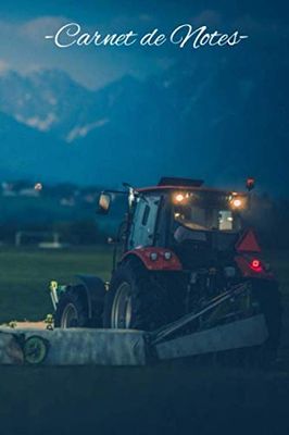 Carnet de notes: Bloc de feuille format A5 - 120 pages - Cahier ligné avec marge - Tracteur