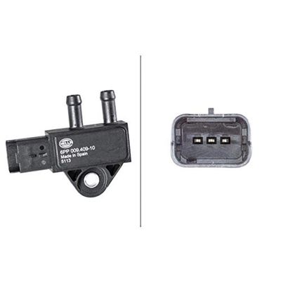 HELLA 6PP 009 409-101 Sensor, pressão de gás de escape - 3 polos - aparafusado