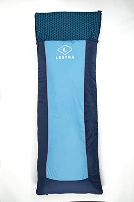 Lestra Outdoor Gavarnie XL-Sacco a Pelo, Rettangolare, T° Comfort 09°, T° Limite 04°, Chiusura Dritta, Imbottitura Sintetica, 30 x 80 cm, 1,9 kg, Unisex-Adulto, Blu, 190+40 x 80 cm