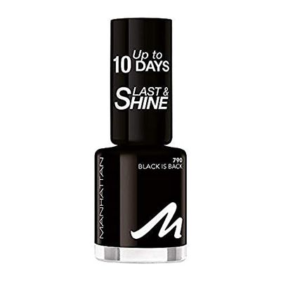 Manhattan Last & Shine - Smalto per unghie Black is Back, 8 ml