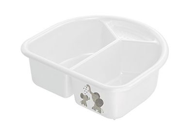 Rotho babydesign tvättskål, 4 l, fr.o.m. 0 månader, moderna elefanter, Bella bambu, vit, 200060001CG