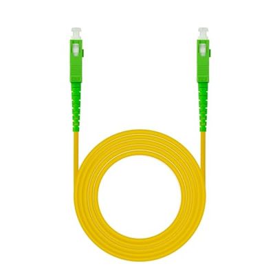 Ewent 100 meter SC/APC glasvezelkabel voor SC/APC Simplex singlemode 9/125, G.657A2, LSZH, compatibel met Tim Fibra, Vodafone Fibra, Windvezel en drie vezels enz., 100 m geel/groen