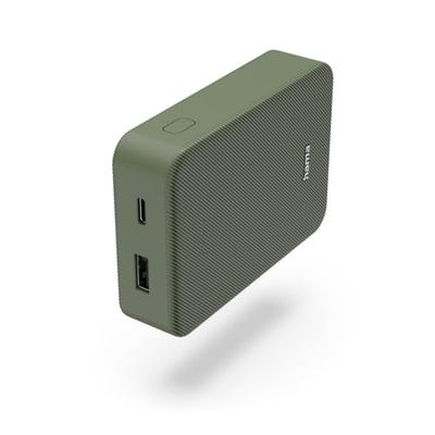 Hama Power Pack voor mobiele telefoon, 10.000 mAh, powerbank, snel opladen, USB A, USB C, ruim, licht, klein, oplader, rood