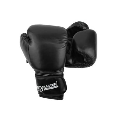 MASTER bokshandschoenen volwassenen TG10 punchinghandschoenen, zwart, 10 oz