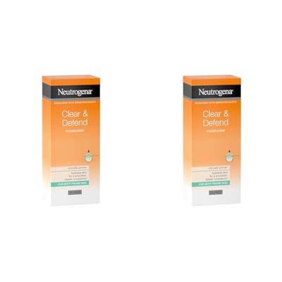 Neutrogena Clear and Defend Moisturiser, 50 ml (Pack of 2)