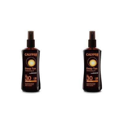 Calypso Deep Tanning Monoi Tahiti Oil Spray with SPF30, 200 ml, CALT30MON (Pack of 2)