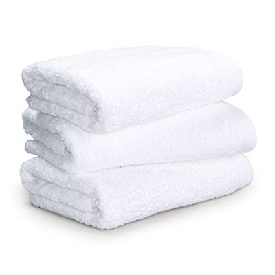 möve Superwuschel, set di 3 asciugamani da 50 x 100 cm, made in Germany, 100% cotone, neve