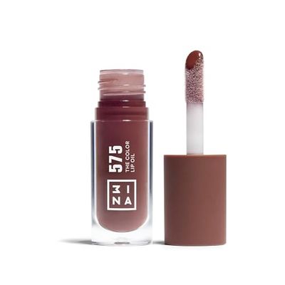 3INA MAKEUP - The Color Lip Oil 575 - Marrone - Balsamo Labbra con Acido Ialuronico - Lucidalabbra 24H Idratazione - Lip Gloss Volumizzanti - Lip Balm Finitura Lucida - Vegan - Cruelty Free