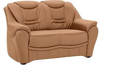 CAVADORE Bansa Canapé 2 Places en Cuir véritable Marron Clair 148 x 94 x 95 cm
