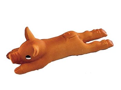 Nobby Varken van Latex, Speelgoed voor Honden, 4.5x4.5x14cm, Bruin