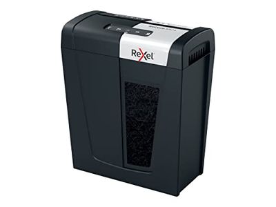 Rexel MC4 Whisper-Shred Micro Cut Dokumentförstörare, Strimlar 4 Ark, P5 Säkerhetsklass, Hemmakontor, 14L Avfallskorg, Tyst och Kompakt 2020129