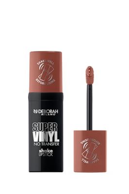 Deborah Milano - Super Vinyl Shake Lipstick Rossetto Liquido Vinilico, N.2 Caramel, Colore Intenso e No Transfer, Dona Labbra Viniliche e Impeccabili fino a 16 Ore, 4ml