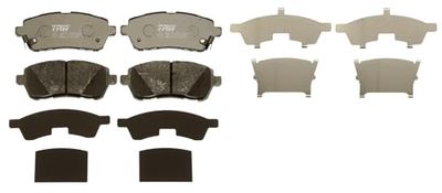 TRW GDB3437 Conjunto de 4 pastilhas de travão para Ford Fiesta VI (CB1, CCN) 2008 - eixo dianteiro e outros veículos