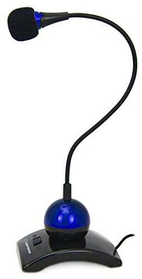Luidsprekers en microfoons, model EH130B, hoop, microfoon, chat, desktop, blauw