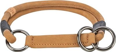 TRIXIE Zug-Stopp BE NORDIC Hondenhalsband van leer, comfortabele hondenhalsband voor middelgrote honden, met trekbeperking, robuust en elegant, M