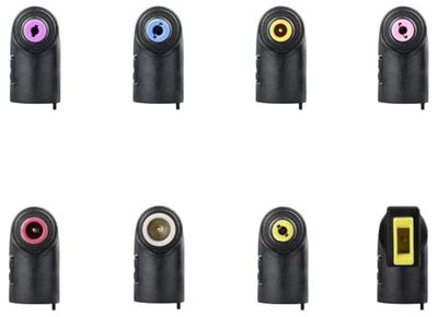 Draagbare universele oplader van 65 W voor de auto, inclusief 1 USB-poort en 8 verschillende poorten, compatibel met meerdere apparaten, ideaal voor het opladen op reis.