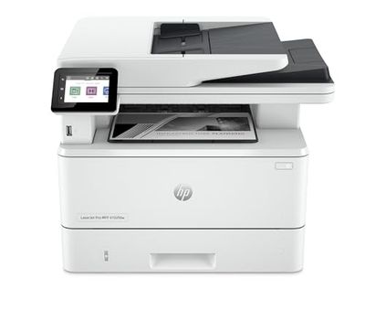HP LaserJet Pro MFP 4102fdw 2Z624F, Stampante Multifunzione A4, Stampa Fronte e Retro Automatico in b/n, 42 ppm, USB Host, Wi-Fi, Ethernet, Fax, ADF, HP Smart, Bianca
