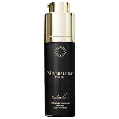 Mineralium - Crème Contour des Yeux Raffermissante à l'Extrait de Caviar - Nourrit, Hydrate et Protège - Vitamines C et E, Caféine, Minéraux de la Mer Morte - 30ml