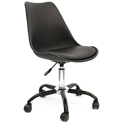 Cmp-Paris Sedia con ruote nere, 46,5 x 58,5 x 92
